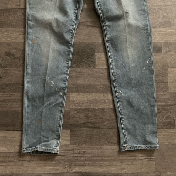 Lauren Ralph Lauren Super Stretch Curvy Mid-Rise Paint Splatter Skinny Leg Jeans - Picture 3 of 7